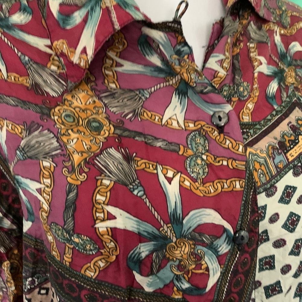 VTG L women’s Robert Stock 90s silk blouse